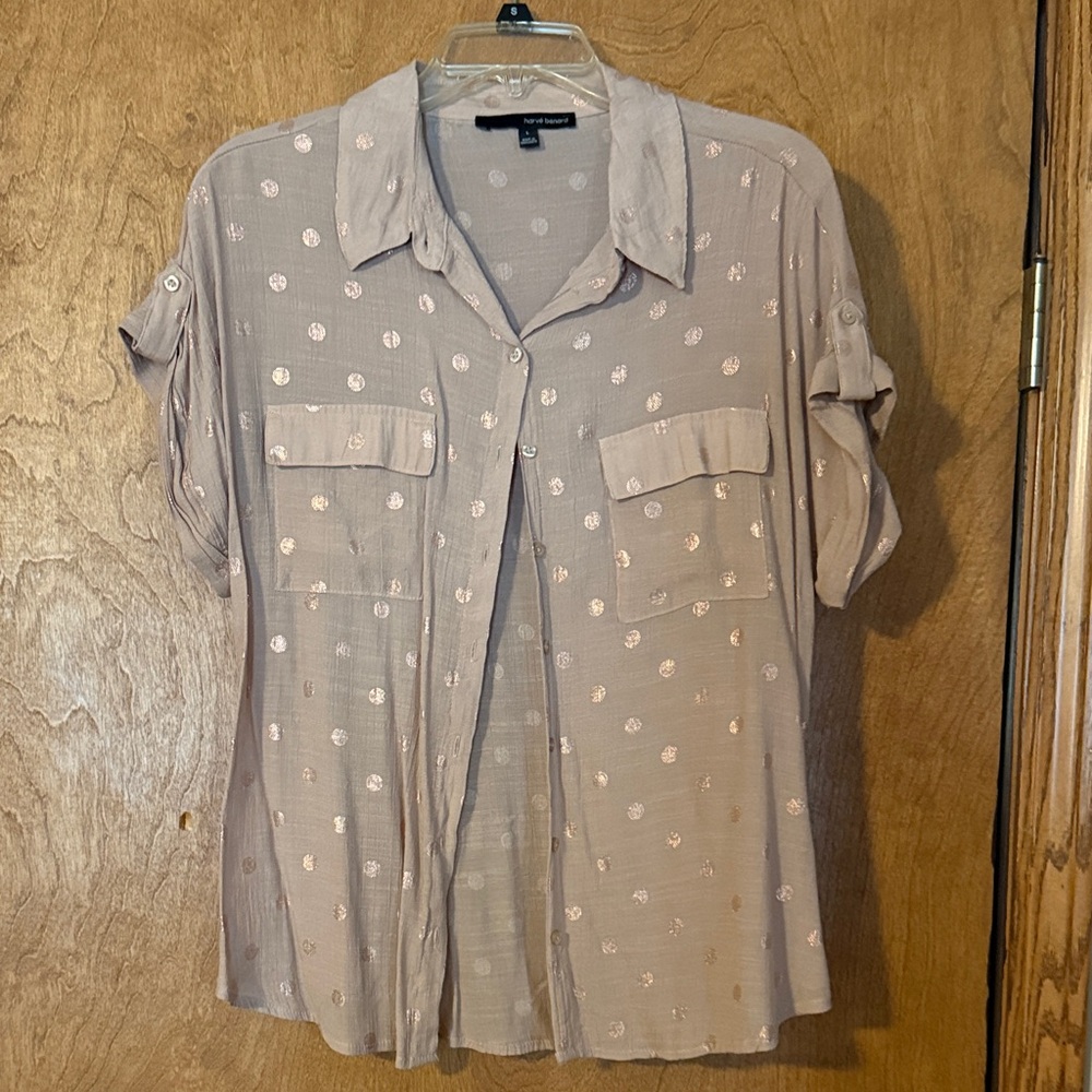 Harve Benard Copper Polka Dot Blouse